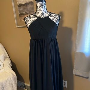 Girls floor length A Line dress.